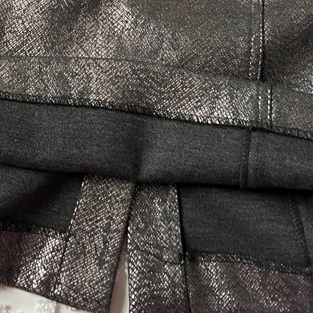 Calvin Klein Metallic Gunmetal Silver Snakeskin Sheath Sleeveless Dress SIZE 6 - Picture 11 of 11